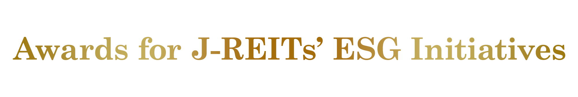 Awards for J-REITs' ESG Initiatives